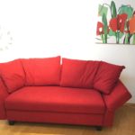 Möbel Weimer Hausausstellung - Rotes Sofa